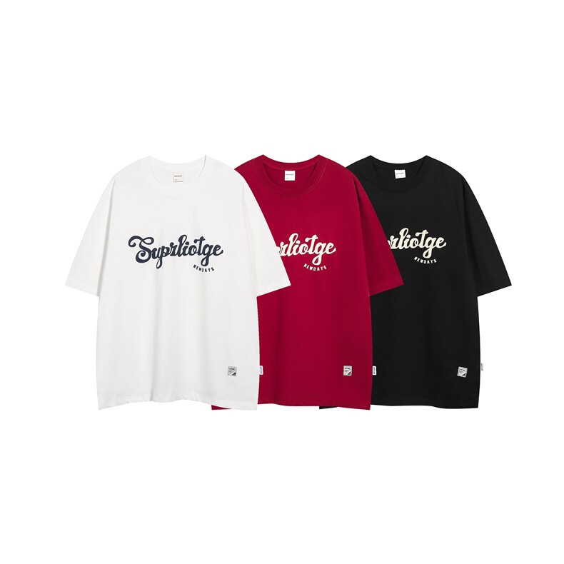 2025夏复古印花半袖T恤高品质270g精梳棉双纱--3903，男装T恤，电商S012（CATTEE）