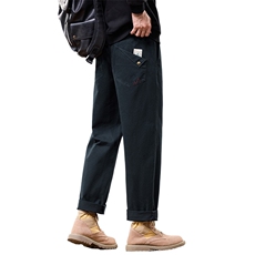 全棉休闲裤男士潮牌秋冬款新款宽松男款工装直筒裤子Z9886-P40特，男装休闲裤，星座509