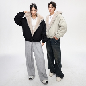 座山雕冬季加厚百搭连帽棉衣复古潮牌外套男 B2519-特P88图片