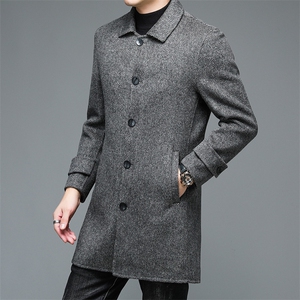 M2201钱塘2020-3双面呢羽绒服人字格精品大衣主推长期款稳定P395图片