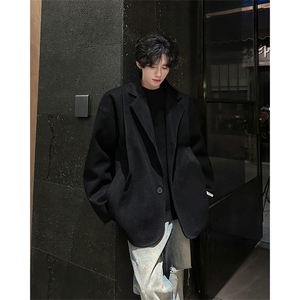 加棉加厚西装短款毛呢大衣风衣504-F21-P75控118(加棉P85控128)图片