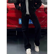 2026年春夏季潮牌百搭喇叭裤青年男士修身原创ins休闲长裤子，男装休闲裤，星座1210-1