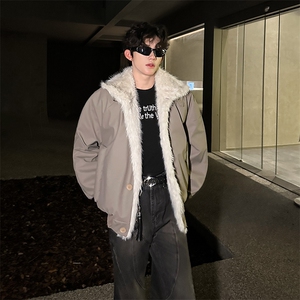 405A  美式高街大毛领短款棉衣座山雕棉服   MY25811-特批90控178图片