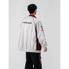 外套男春秋新款美式复古潮牌痞帅宽松休闲撞色立领夹克JK7234-P59，男装夹克，星座208-5