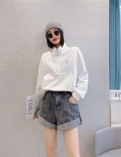 秋季立领长袖卫衣，女装卫衣/绒衫，薰衣坊