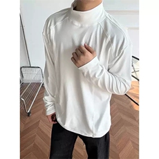 小领口解构德绒长袖t恤打底衫男女情侣美式潮牌宽松6677-P14现货，男装T恤，星座816A（原B366）