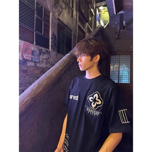 原版做工毛巾刺绣发泡印花纯棉短袖ZX0279-P35图片