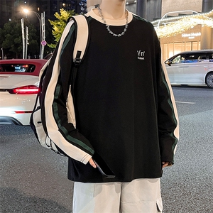 春秋oversize撞色拼卫衣男友风青少年内搭打底衫WY0325-P38图片