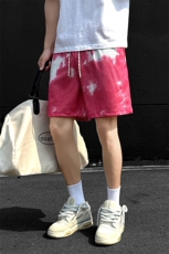 夏季新款潮牌扎染裤子潮流百搭沙滩裤阔腿休闲五分短裤K8717-P27，男装牛仔裤，电商B306