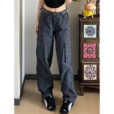 1506-1/KGA-Z101/P73水洗宽松工装微喇叭牛仔裤直筒阔腿长裤子男，男装牛仔裤，星座1506-1