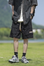 工装短裤男夏季美式复古多口袋设计感潮牌休闲裤子-A881TP35控58，男装牛仔裤，电商B241