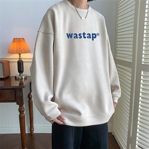 ！22秋季新款宽松大码wastap麂皮绒圆领卫衣JW1909-p50控68图片