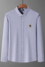 全棉衬衫男长袖上衣纯色休闲商务正装衬衣2024年新款春秋衣服男装，男装衬衫，钱塘6003A(原)4033A