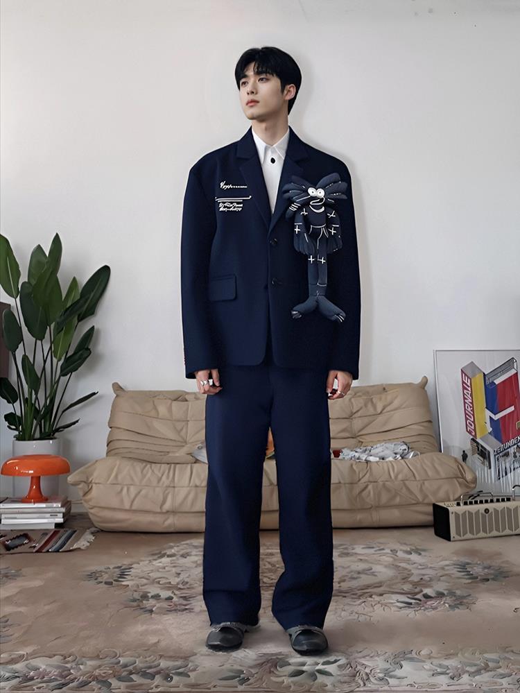 西装M-2XL货号2155Y-P110控138；西裤M-2XL货号2155K-P65控85,男装西服套装,星座112A
