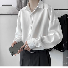 长袖衬衫男高级感春季潮流宽松休闲痞帅上衣服日系衬衣外套CS14，男装衬衫，星座516A