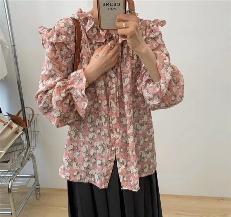 【素妮】2022新春韩系气质雪纺小衫，其它，素妮