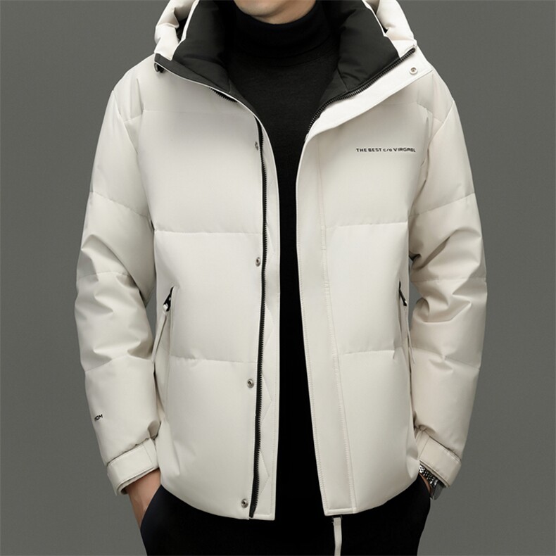 HYD9818新款冬季男士鸭绒羽绒服连帽保暖外套修身大衣，男装羽绒服，电商B360