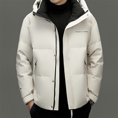 HYD9818新款冬季男士鸭绒羽绒服连帽保暖外套修身大衣，男装羽绒服，电商B360