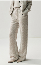 2025年秋季新款百搭绞花口袋三件套，女装针织衫/毛衣，绒创羊绒