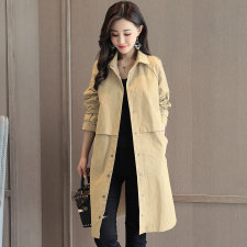 风衣女中长款2026年春秋新款气质女装小个子韩版休闲衬衣外套图片