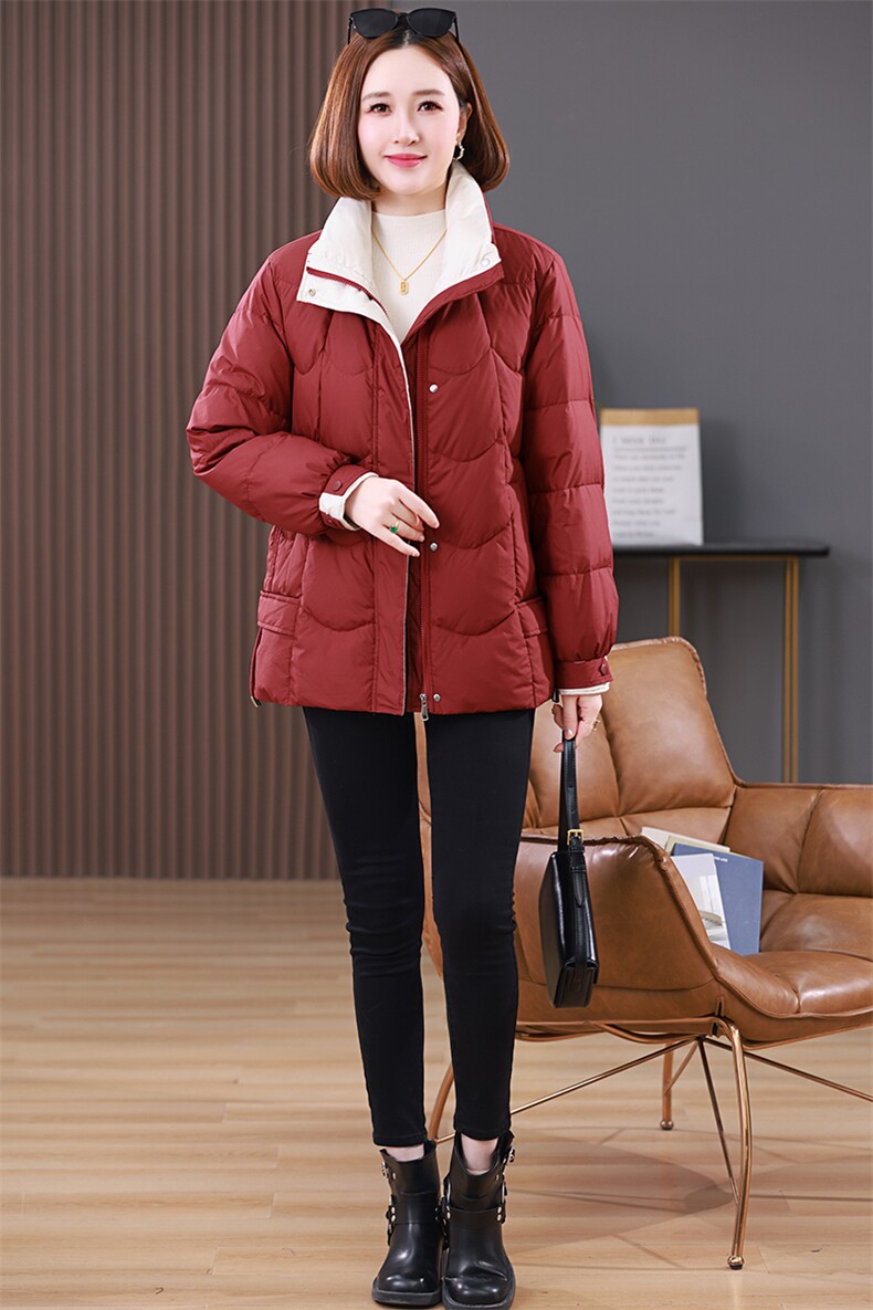 时尚新款撞色立领棉衣棉服修身显瘦保暖外套,女装棉衣/棉服,婷思杰（原婷想服饰）