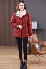 时尚新款撞色立领棉衣棉服修身显瘦保暖外套，女装棉衣/棉服，婷思杰（原婷想服饰）