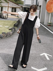 春现冻龄气质简约宽松休闲连体裤套装B190-F8710-P145-K198，女装套装/套裙，2B190