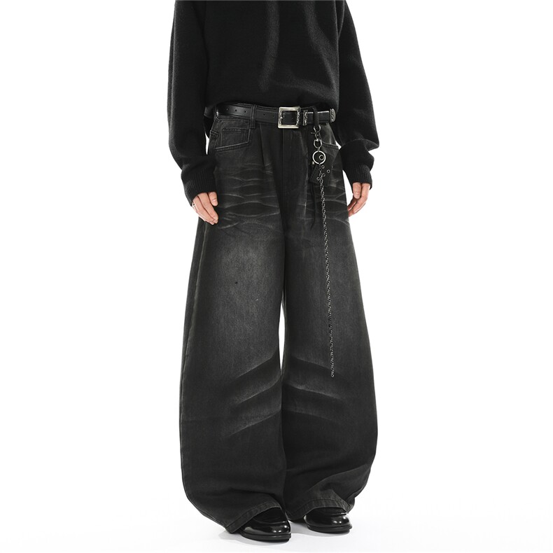 xz905-2-Z088#P65-（控98）美式高街弯刀水洗牛仔裤，男装牛仔裤，星座905-2