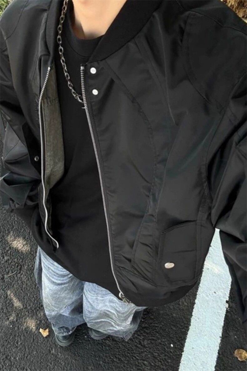 解构短款外套双面穿冻霜飞行员夹克cleanfit棒球服JK950特P79,男装夹克,星座908-1