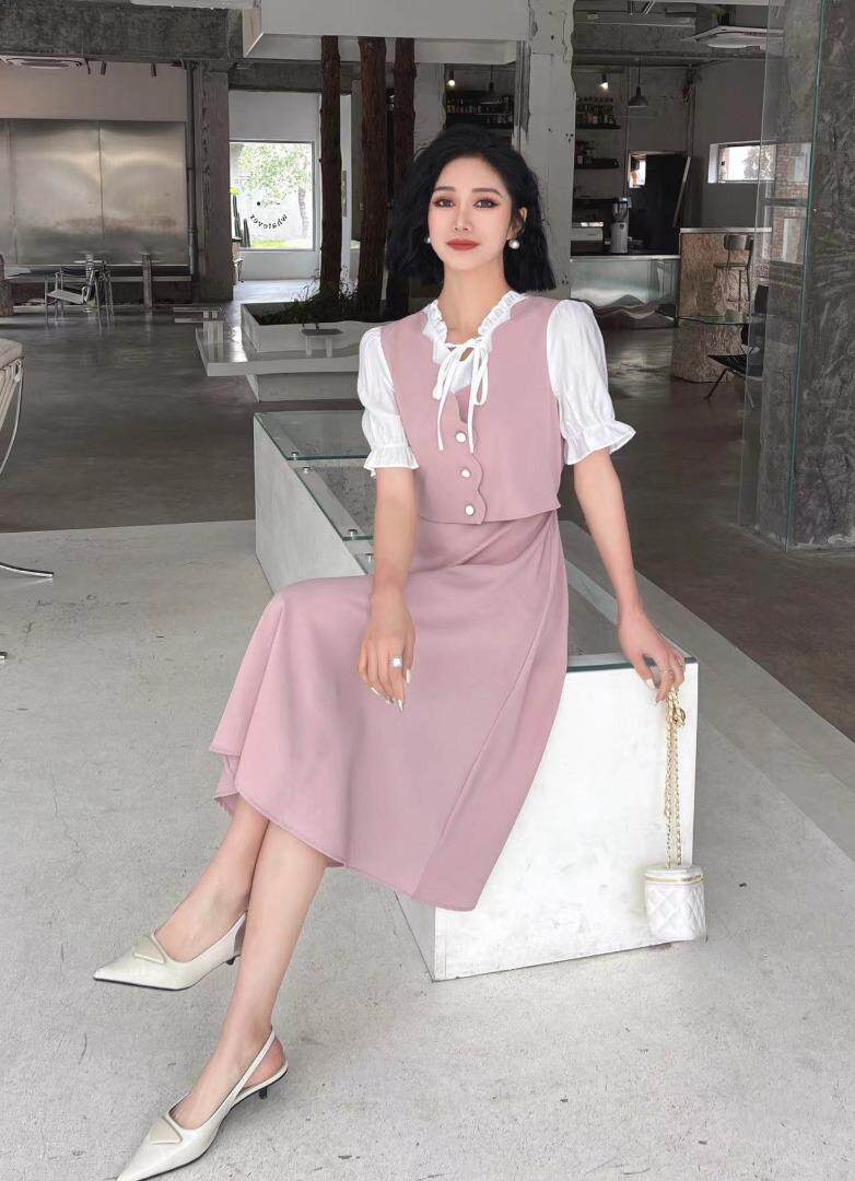 [现货]假两件套连衣裙，三色、三码，女装连衣裙，依柏璐(1F)