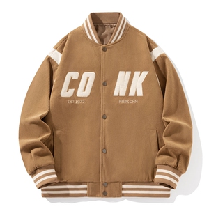 2026秋冬新款棒球服灯芯绒飞行员夹克外套男JK911-P80-控118图片