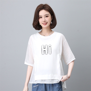 时尚宽松短袖T恤女夏季新款韩版百搭显瘦上衣学生休闲打底衫图片