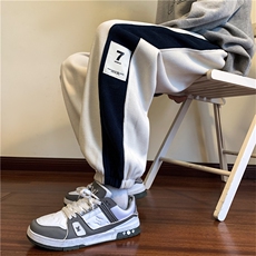K77P50控68秋季新款欧棉绒裤子男宽松束脚裤男卫裤男裤，男装休闲裤，电商D229A