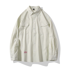 B413-1-DX6010港风复古长袖条纹衬衫男女潮牌宽松休闲工装衬衣服，男装衬衫，电商B413-1