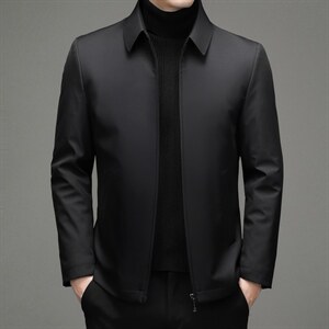 新款冬装羽绒服中老年休闲加厚羽绒外套中年爸爸装ZL32132-P208图片