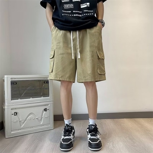 短裤男士夏季新款潮牌宽松直筒设计感休闲裤五分中裤子DK0061-P37图片