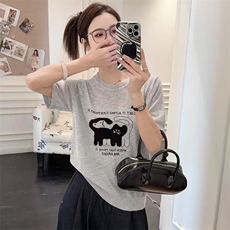 夏季新款套头短袖时尚百搭针织短袖，女装针织衫/毛衣，锦弘羊绒