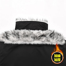 现货高品质美式高街重磅狼王座山雕毛毛领假两件棉衣加厚棉服外套，男装棉衣，电商A443