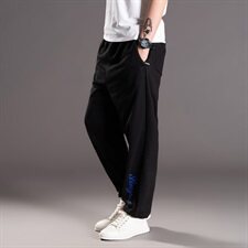 新款男士运动裤宽松弹力潮款休闲裤阔腿缩口裤加肥大码5965款，男装休闲裤，星座802