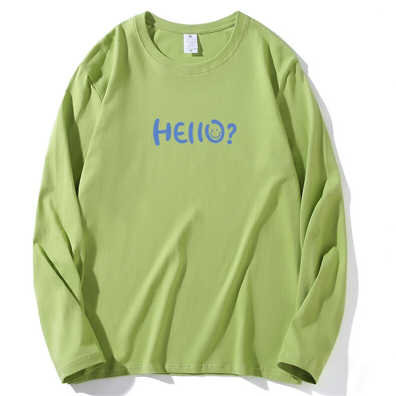 240克纯棉秋男圆领长袖印花T恤大码男女团队支持定制印花026003，男装T恤，星座115A-1