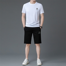 2023夏季新款时尚短袖男士休闲运动套装男式两件套，男装休闲套装，电商B212（原钱塘6029）