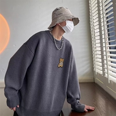男士冬季宽松休闲圆领打底衫潮流百搭运动毛衣MY0876-P42，男装针织衫/毛衣，星座308B-1