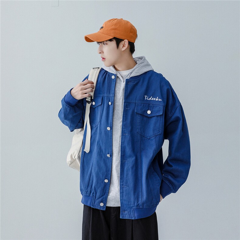 25春季新款棒球领字母刺绣情侣款韩版夹克JK9105/P95,男装夹克,星座202
