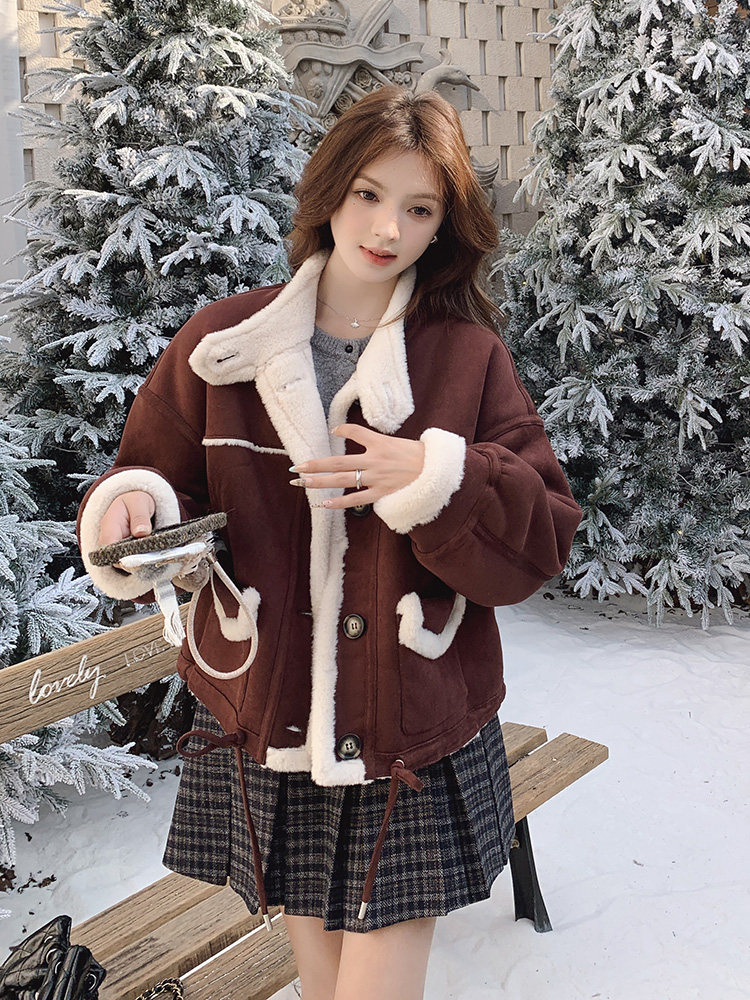 新款现货，安哥拉红皮毛一体B081-8738-P185-K258，女装皮草，浙宝276（原081）