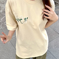 重磅纯棉刺绣短袖T恤男女潮牌上衣衣服夏季情侣美式半袖，男装T恤，星座506A