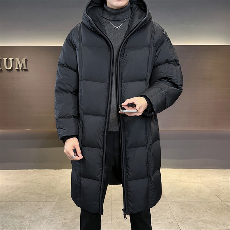 90标2025新款长款白鸭绒羽绒服高充绒保暖大衣YR8311-P479,男装羽绒服,电商D342