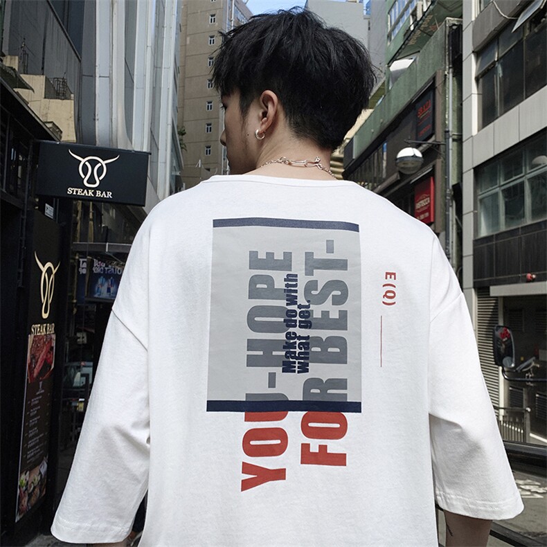 短袖男士t恤夏季新款休闲半袖打底衫潮流印花上衣服男DS341T，男装T恤，电商A102