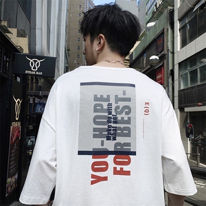 短袖男士t恤夏季新款休闲半袖打底衫潮流印花上衣服男 DS341T图片