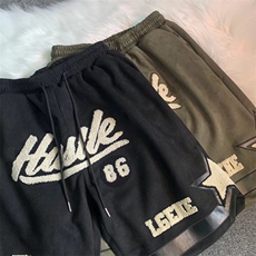 美式高街字母休闲短裤男夏季潮牌街头宽松五分运动裤DK623-p35，男装休闲裤，星座1008
