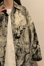 1灯笼袖扎染大码M-5XL长袖衬衣CS88796P35控68扎染裤88798P45控68，男装衬衫，星座226-2